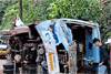 Subrahmanya: 22 injured as wedding tempo overturns near Bisle Ghat